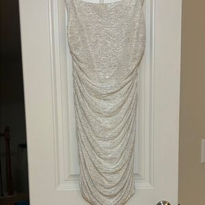 City Studio Strapless Cream Dress